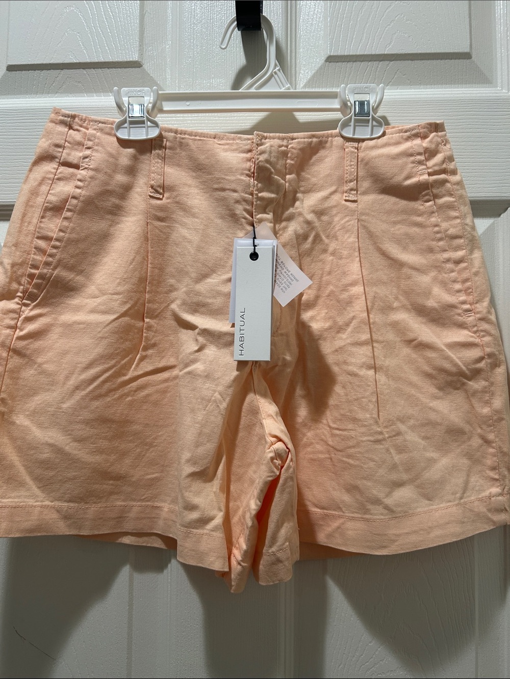 Habitual Peach Linen-Blend Tailored Shorts